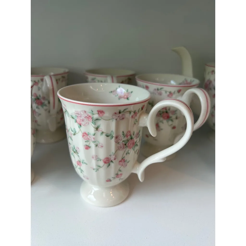 แก้ว Mug รุ่น Pink Floral ลายดอกไม้สีชมพู ขนาดสูง 8 ซม. - Image 2