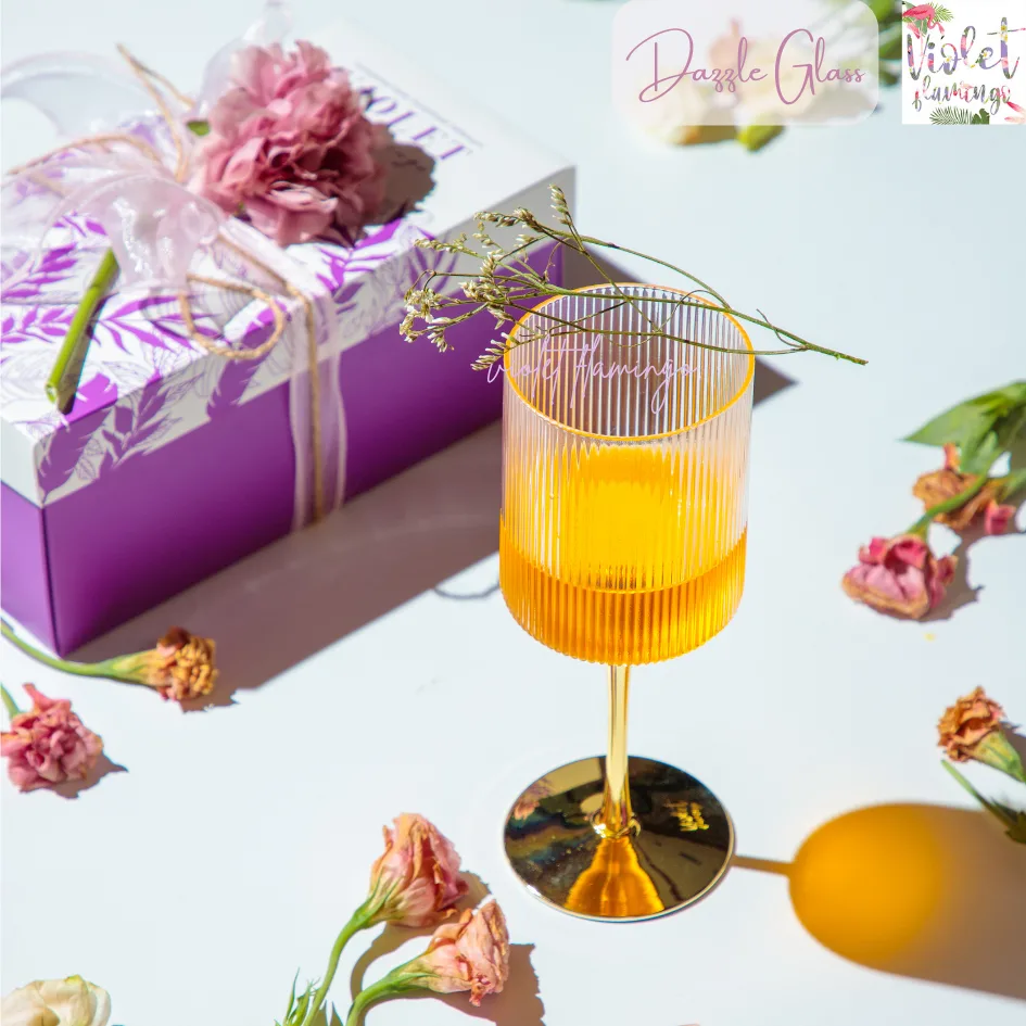 แก้วค็อกเทล รุ่น Dazzle Cocktail Glass แก้วใสก้านทอง แก้วไวน์สุดหรูพร้อมกล่องของขวัญ - Image 8