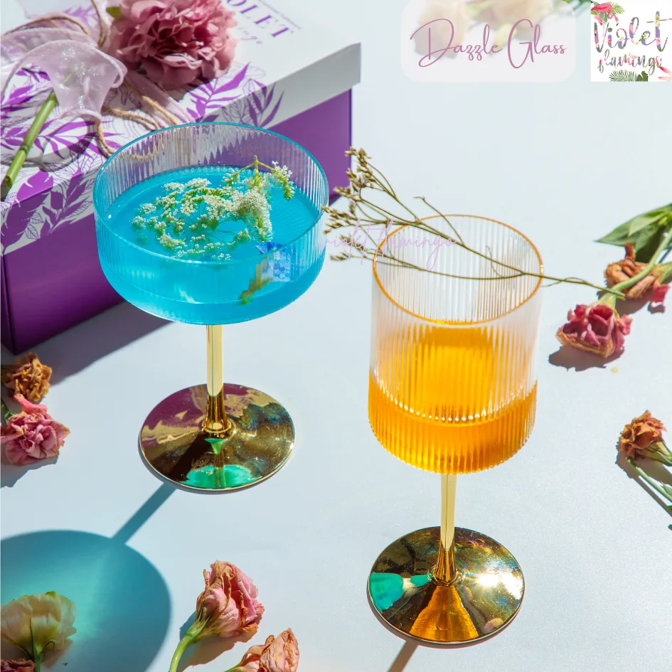 แก้วค็อกเทล รุ่น Dazzle Cocktail Glass แก้วใสก้านทอง แก้วไวน์สุดหรูพร้อมกล่องของขวัญ - Image 7