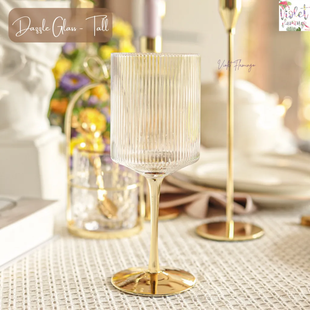 แก้วค็อกเทล รุ่น Dazzle Cocktail Glass แก้วใสก้านทอง แก้วไวน์สุดหรูพร้อมกล่องของขวัญ - Image 2