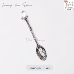 ช้อนกาแฟ / ช้อนชา สีเงิน Silver Fancy Tea Spoon ช้อนกาแฟรุ่นแฟนซี สวยน่ารัก